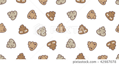Poo Seamless pattern vector Cartoon isolated - Stock Illustration ...