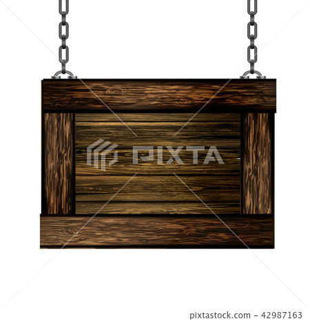 Wooden signboard, plaque. 42987163
