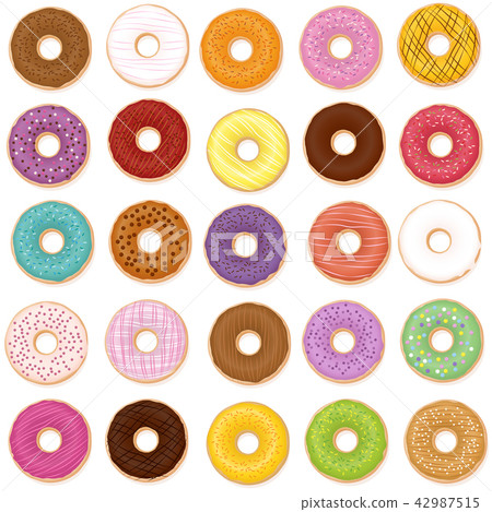 Donut Varieties Tastes Flavors Collection Donut Varieties Tastes Flavors Collection 42987515
