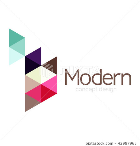 Triangle shape design abstract business logo icon design. Company logotype branding emblem idea Triangle shape design abstract business logo icon design. Company logotype branding emblem idea 42987963