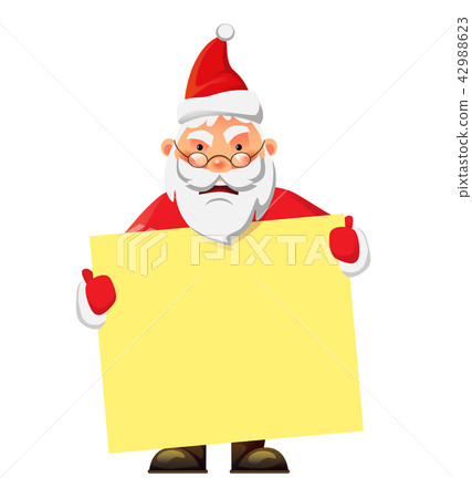 Santa Claus holding poster Santa Claus holding poster 42988623