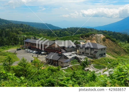 Hachimantai city, Iwate prefecture viewing towards Fujisato Onsen from near Hachimantai summit 42988657