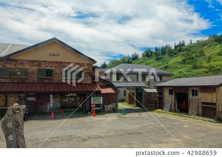 Fujisatsu Onsen with Hachimantai Mountain Top and Aozora Hachimantai City, Iwate Prefecture 42988659