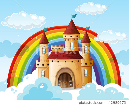 A beautiful castle on the cloud A beautiful castle on the cloud 42989673