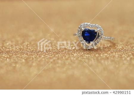 ring blue gemstone heart ring blue gemstone heart 42990151
