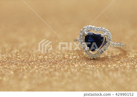 ring blue gemstone heart ring blue gemstone heart 42990152