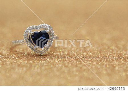 ring blue gemstone heart ring blue gemstone heart 42990153