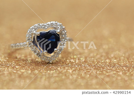 ring blue gemstone heart ring blue gemstone heart 42990154