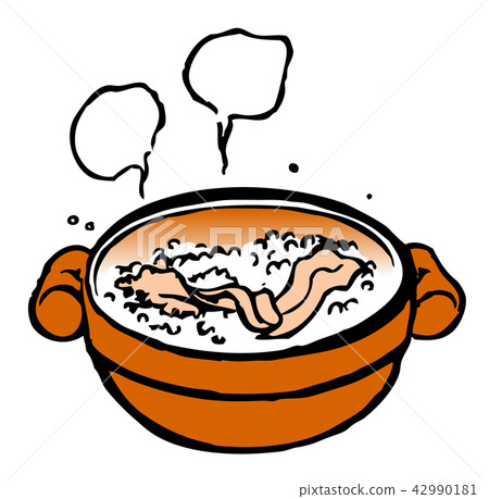 Shabu-shabu pot illustration 42990181