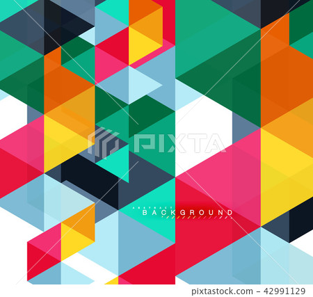 Multicolored triangles abstract background, mosaic tiles concept 42991129