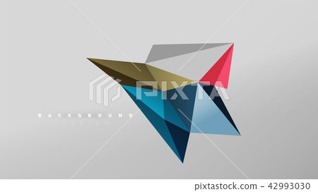 Abstract background - geometric origami style shape composition, triangular low poly design concept Abstract background - geometric origami style shape composition, triangular low poly design concept 42993030