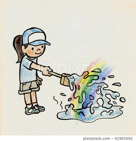 與彩虹和女孩的水 與彩虹和女孩的水 42993092