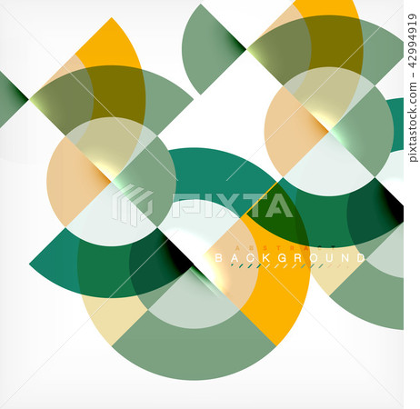 Minimal circle abstract background design, multicolored template for business or technology 42994919