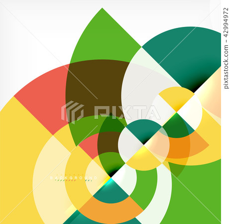 Minimal circle abstract background design, multicolored template for business or technology 42994972