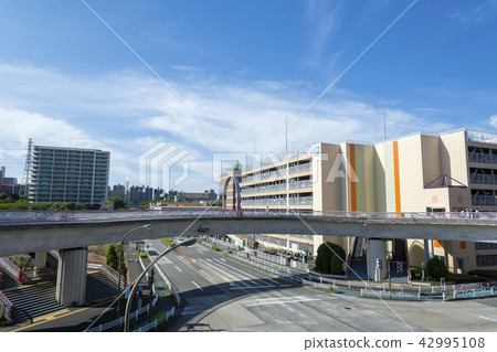 City scenery seen from the Minami-Osawa Rondo Footbridge 42995108