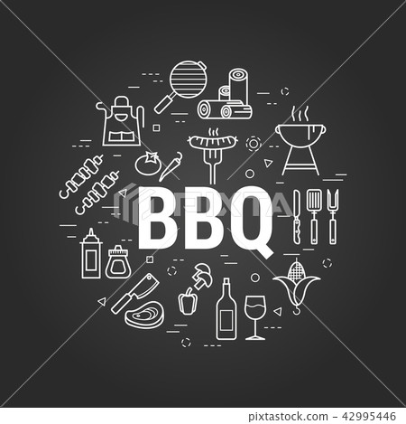 BBQ concept on black BBQ concept on black 42995446