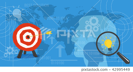 Business concept background with target and lamp Business concept background with target and lamp 42995449