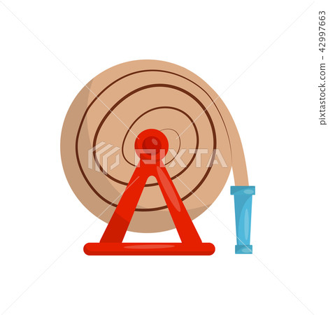 Fire hose, equipment of firefighter vector Illustration on a white background 42997663