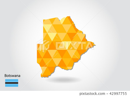 Geometric polygonal style vector map 42997755