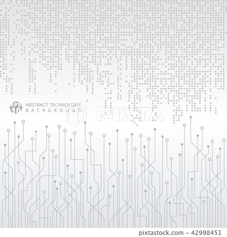 Abstract technology digital data square pattern - Stock Illustration ...