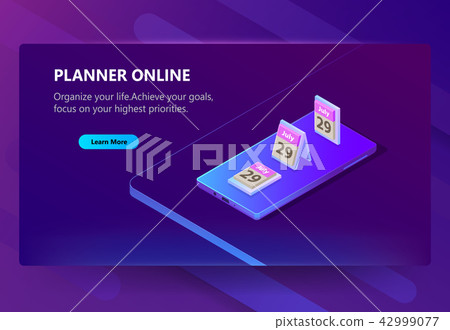 Vector site template for planner online, schedule 42999077
