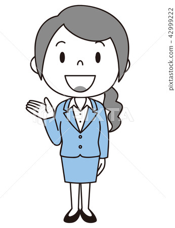 Women's suit wear clerk clerk Variation guide standing posture 42999222