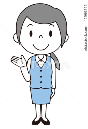 Women's uniform women OL clerk Variations Guide Standing Women's uniform women OL clerk Variations Guide Standing 42999223