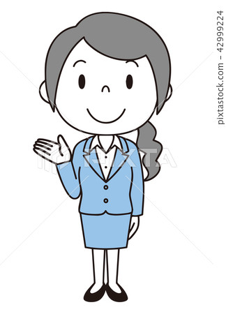 Women's suit wear clerk clerk Variation guide standing posture 42999224