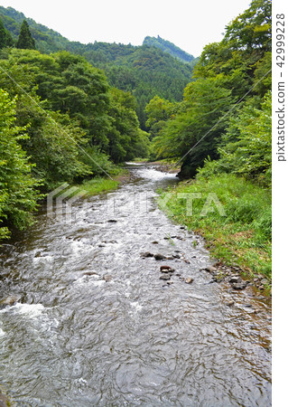 Nakiki River Dam Lake flowing to Myogi-yama, near the former National Residence 42999228