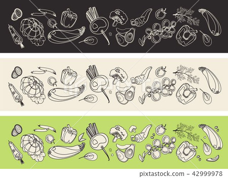 a set of ripe vegetables a set of ripe vegetables 42999978