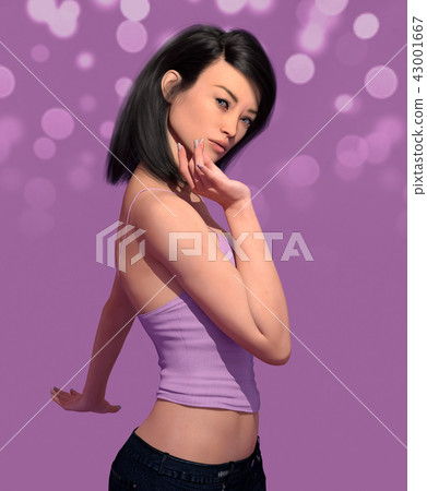Young Asian woman in casual clothes 43001667