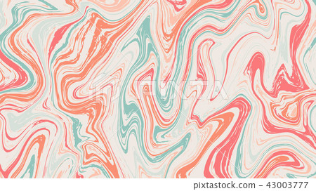 Turquoise And Peach Colour Mix Marble Textured Stock Illustration