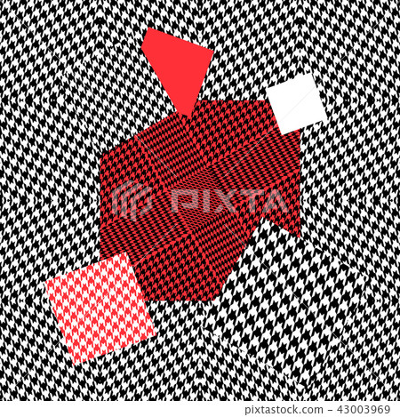 Trendy hounds tooth motifs. 43003969