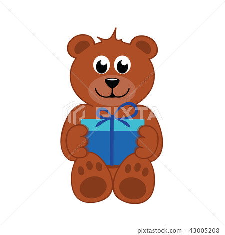 brown teddy bear with blue gift brown teddy bear with blue gift 43005208