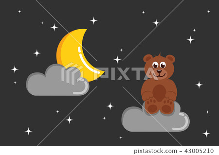 brown teddy bear star night dark sky brown teddy bear star night dark sky 43005210