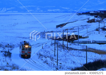 Kushimonomon line in winter and drift ice Kushimonomon line in winter and drift ice 43005271