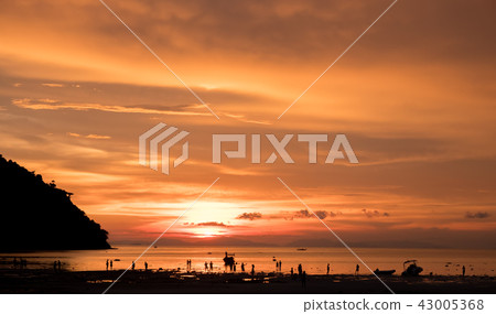 Sunset at Loh Dalum Bay. Sunset at Loh Dalum Bay. 43005368