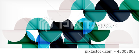 Circle modern geometrical abstract background illustration 43005802