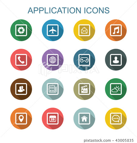 application long shadow icons application long shadow icons 43005835