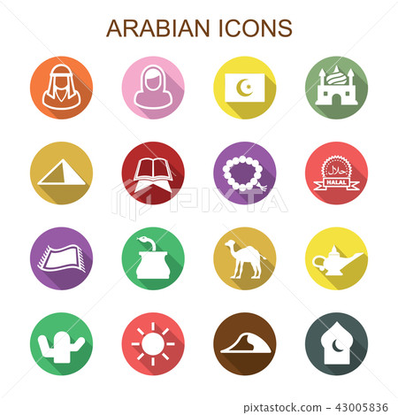 arabian long shadow icons 43005836