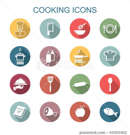 cooking long shadow icons 43005902