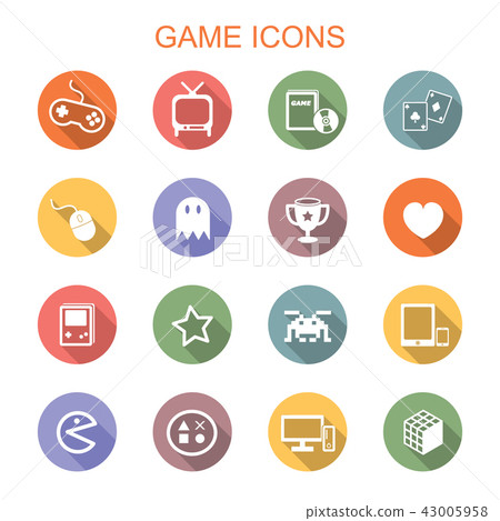 game long shadow icons 43005958