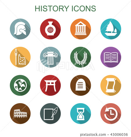 history long shadow icons 43006036