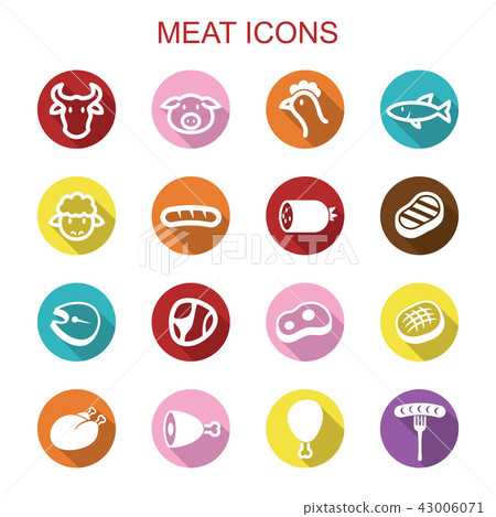 meat long shadow icons 43006071