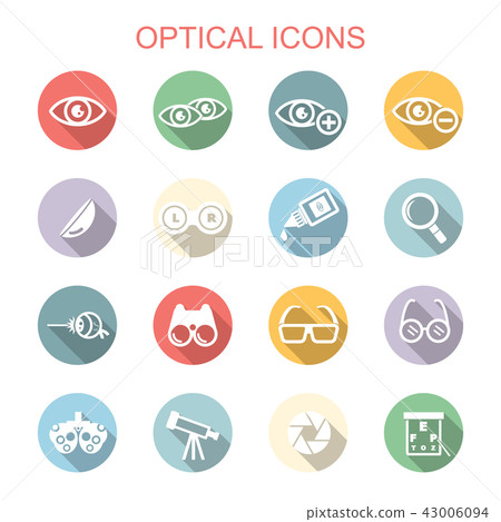optical long shadow icons 43006094