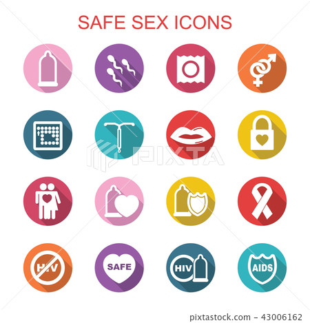 safe sex long shadow icons 43006162