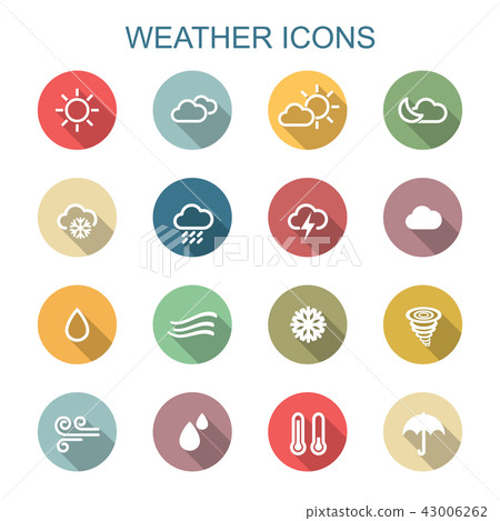 weather long shadow icons weather long shadow icons 43006262