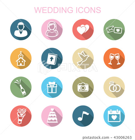wedding long shadow icons wedding long shadow icons 43006263