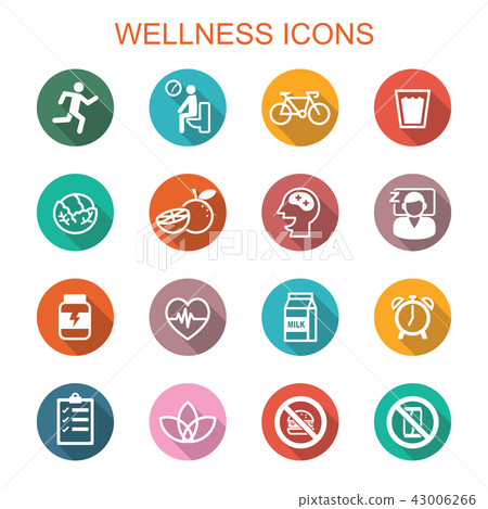 wellness long shadow icons wellness long shadow icons 43006266