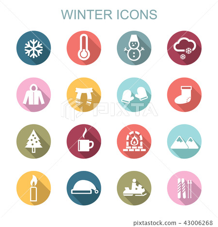 winter long shadow icons winter long shadow icons 43006268